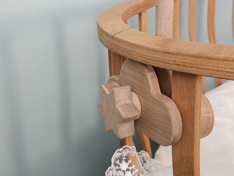 Baby Crib Mobile Hanger, Baby Crib Mobile Arm Made of Natural Wood, Baby Mobile Crib Holder for Nursery, Natural Baby Gift, image 5