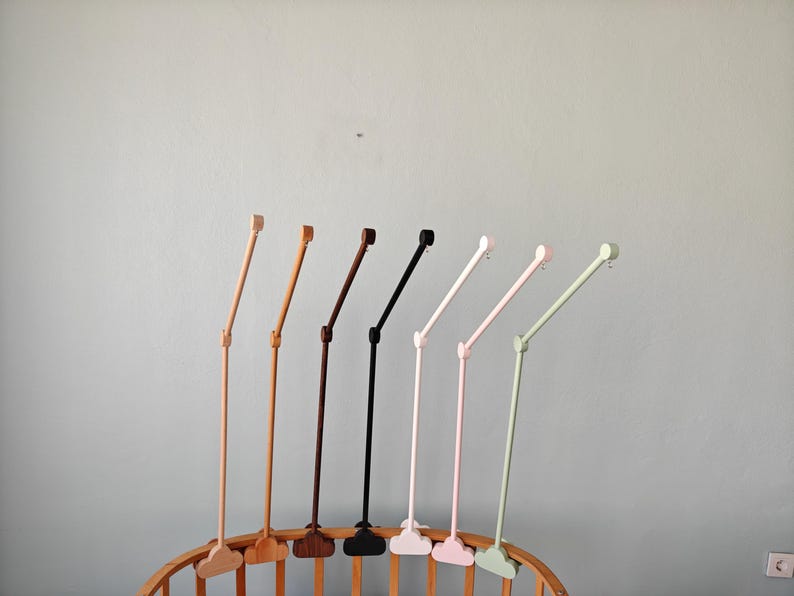 Natural Wood Baby Crib Mobile Hanger Arm: Universal Fit image 10