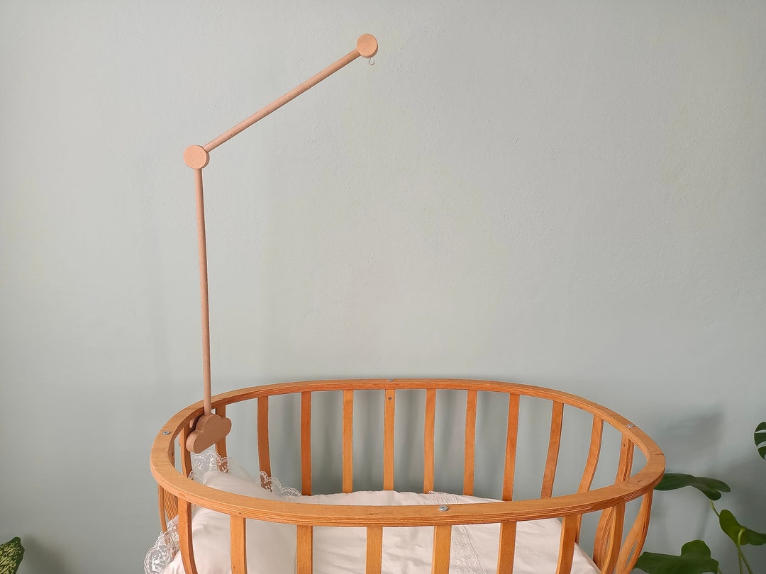 Wooden Baby Crib Mobile Arm Stand Hanger for Nursery, Baby Mobile Arm