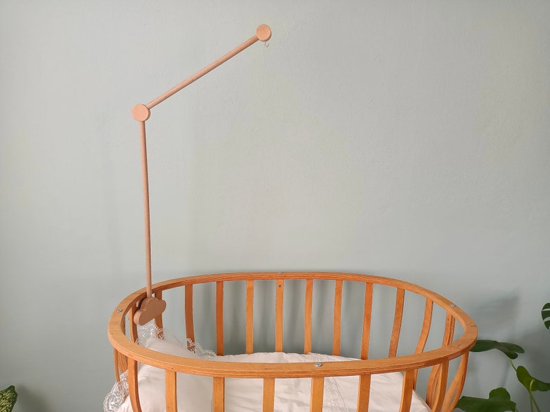 Baby Crib Mobile Hanger Set, Baby Mobile Crib Holder para Nursery, Baby Crib Mobile Arm Made of Natural Wood, Natural Baby Gift, imagen 2