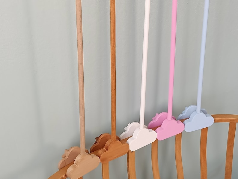 Baby Crib Mobile Hanger, Baby Crib Mobile Arm Made of Natural Wood, Baby Mobile Crib Holder for Nursery, Natural Baby Gift, image 2