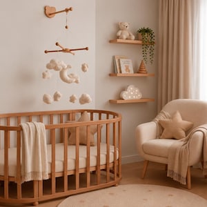 Verstellbare hölzerne Baby Mobile Arm: Wandbehang Dekor