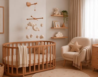 Adjustable Wooden Baby Mobile Arm: Wall Hanging Decor
