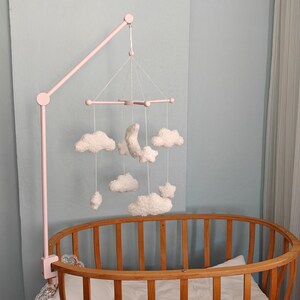 Wooden Mobile Hanger for Crib or Changing Table Rose