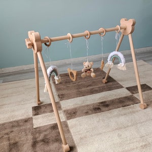 Etsy wooden play gym top