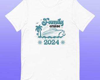 Family Cruise 2024 Holiday Tee - Comfortabel groepsreis-T-shirt, leuke en casual zeereiskleding