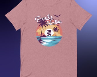 Tropical Family Vacation 2024-T-shirt – comfortabel katoenen strandshirt