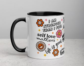 Selbstliebe Motivationsbecher für psychische Gesundheit