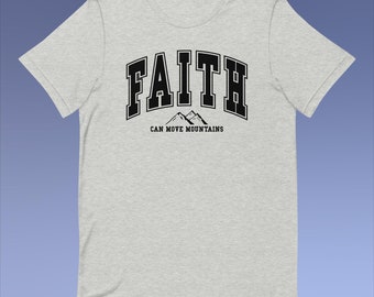 Inspirational Faith Mountain Graphic Tee - Soft, Lightweight Comfort Cotton Shirt for All, Unisex Fashion