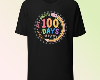 100 Tage Schule Lehrer T-Shirt