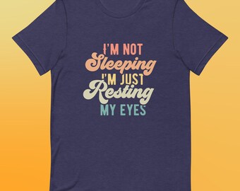 Humorous 'Resting My Eyes' T-Shirt, 100% Cotton, Comfort Fit with Stretch, Pre-Shrunk