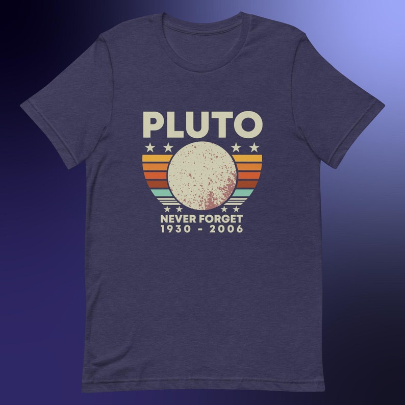 Pluto Never Forget 1930-2006 Vintage T-Shirt, Retro Space Lover Tee, Astronomy Enthusiast Gift, Solar System Memorabilia, Unisex Clothing