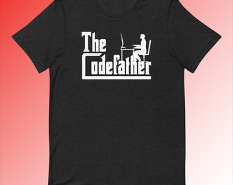 Epic Codefather Developer Tee - Soft Ring-Spun Cotton Shirt for Coders, Pre-Shrunk & Comfy All-Day Wear