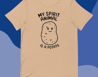 My Spirit Animal Is a Potato T-Shirt, Funny Graphic Tee