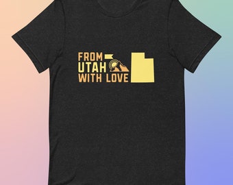 Aus Utah With Love T-Shirt, Unisex-T-Shirt aus gekämmter Baumwolle