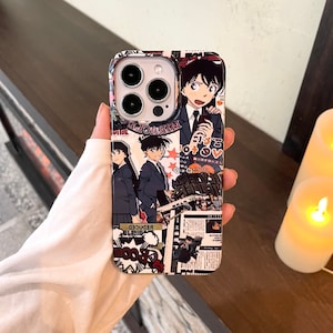 アニメ iPhone ケース、アニメの男の子や女の子へのかわいいギフト、iPhone 11、12、13、14、15pro、promax 用耐衝撃電話ケース、彼/彼女のためのレーザー電話ケース