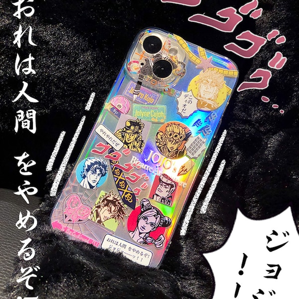 Anime iphone case,süßes geschenk für anime jungen oder mädchen,shockproof phone case für iphone 11,12,13,14,15pro,promax, laser phone case für sie / sie