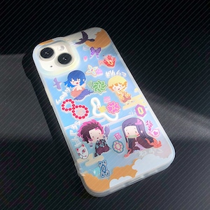 Anime iphone case,cute gift for anime boy or girl,shockproof phone case for iphone 11,12,13,14,15,16pro,promax,Laser phone case for him/her