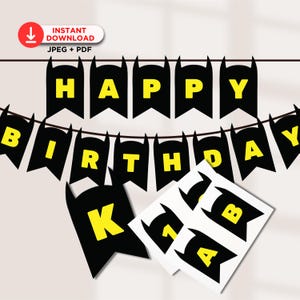 Banner para festa de super-heróis, inspirado no Cavaleiro das Trevas, para imprimir, decoração de festa infantil, download instantâneo, faça você mesmo.