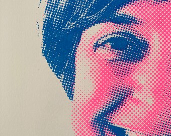 Custom Handmade Silkscreen Portrait: Based on YOUR photo print