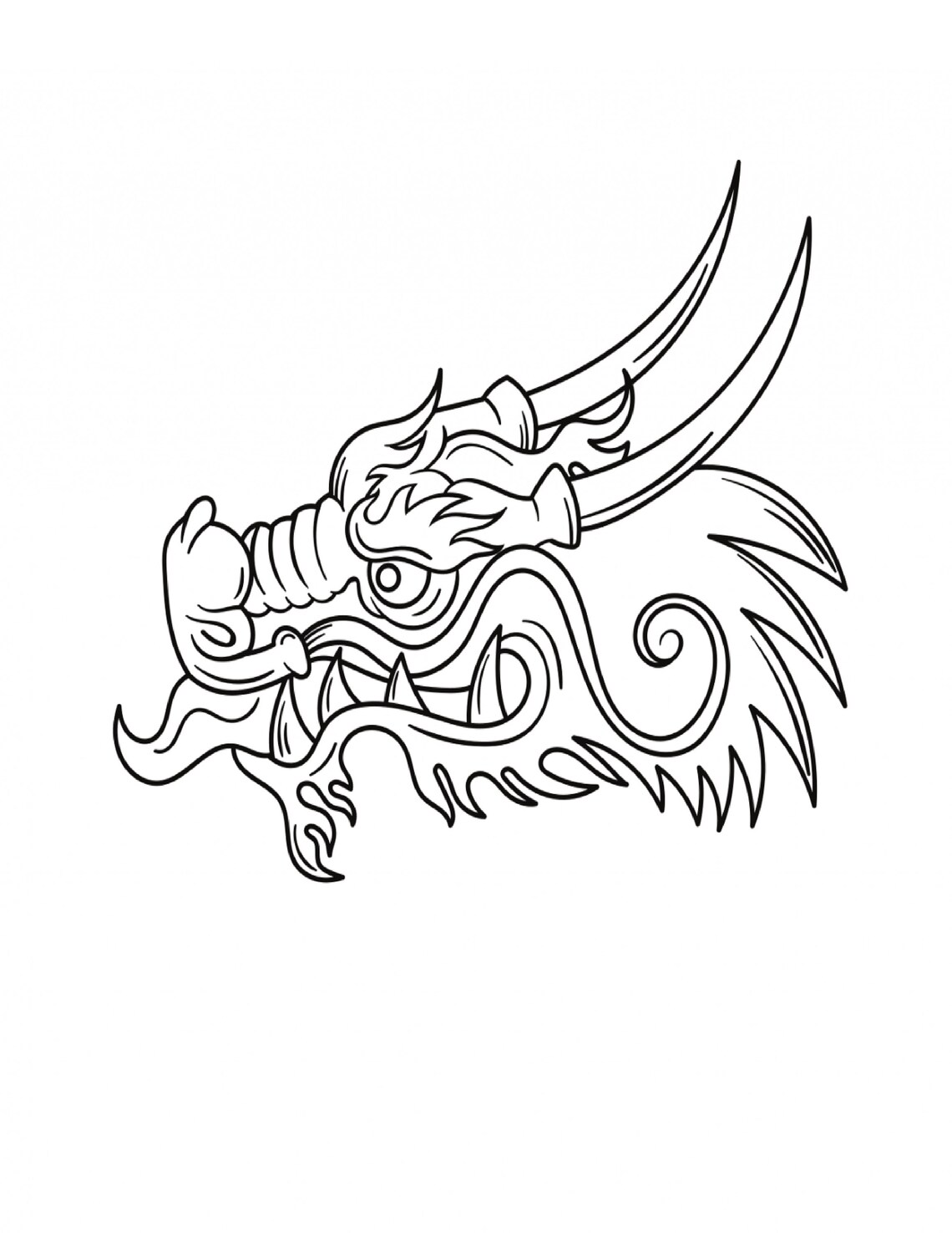 10 Printable Dragons Colouring Pages - Etsy