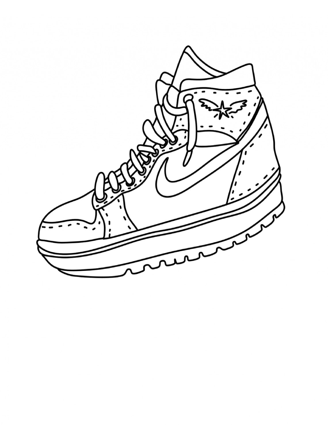 10 Printable Sneaker Colouring Pages - Etsy Canada