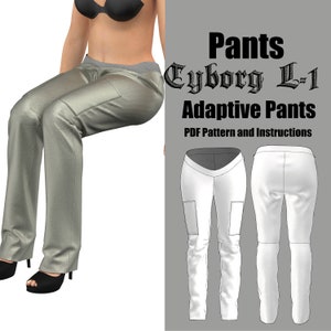 Wheelchair Pants Ladies | Cyborg L-1 | Sewing pattern for direct download in English