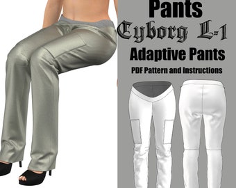Wheelchair Pants Ladies | Cyborg L-1 | Sewing pattern for direct download in English