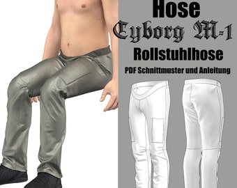 Wheelchair pants men | Cyborg M-1 | Pattern for direct download in German