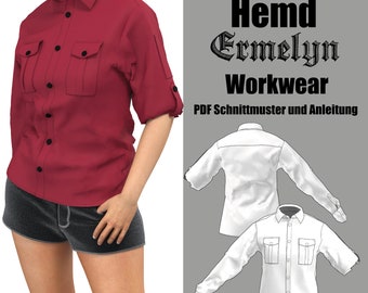 Workwear Shirt Ladies | Ermelyn | Pattern for direct download in German