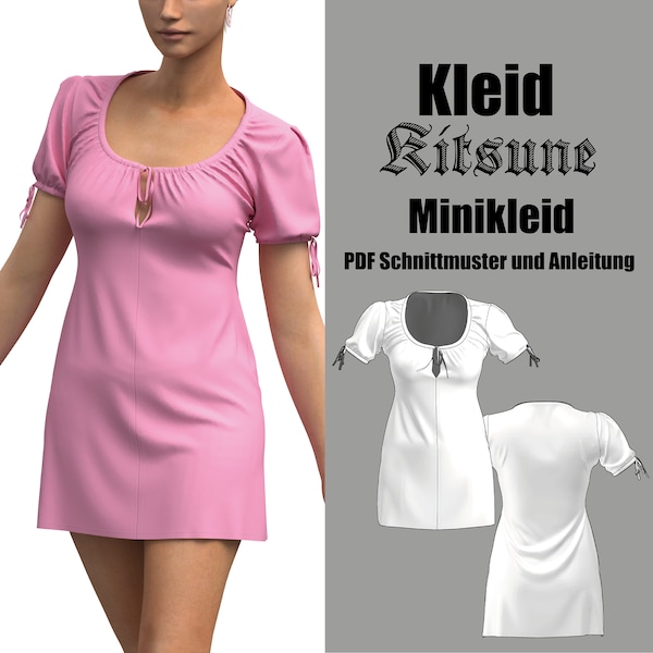 Minikleid | Kitsune | Schnittmuster zum direkten Download in deutscher Sprache, zum Ausdrucken, PDF Format