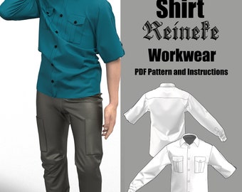 Workwear shirt men | Reineke | Sewing pattern for direct download in English