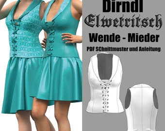 dirndl bodice | Elwetritsch | Pattern for direct download in German