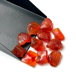 Natural carnelian rough chunks raw carnelian gemstone healing chakra gem loose gemstone for jewelry making 44.00 cts 10-12 mm 11 pcs