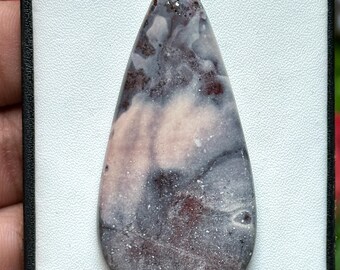 Porcelain Jasper Cabochon • Pear Gemstone for Jewelry Making (58x27 mm)