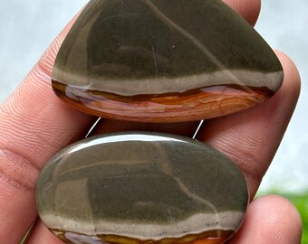 Polychrome Jasper Cabochons | Natural Gemstone Set for Jewelry Making