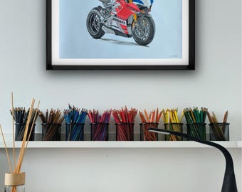 Custom motorcycle illustration/drawing