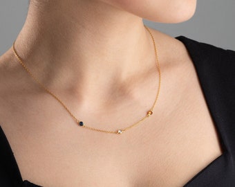 Multiple birth stone necklace for grandma family gold birthstone necklace personalized birthstone necklace custom birthstone necklace