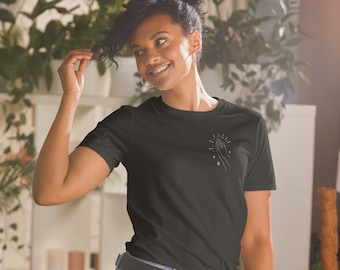 Camiseta de algodón con manos de oración conscientes - Camiseta unisex con gráfico espiritual