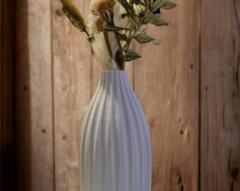 Vase / 3D-Druck / Dekovase / Trockenblumen / Minimalistische Vase