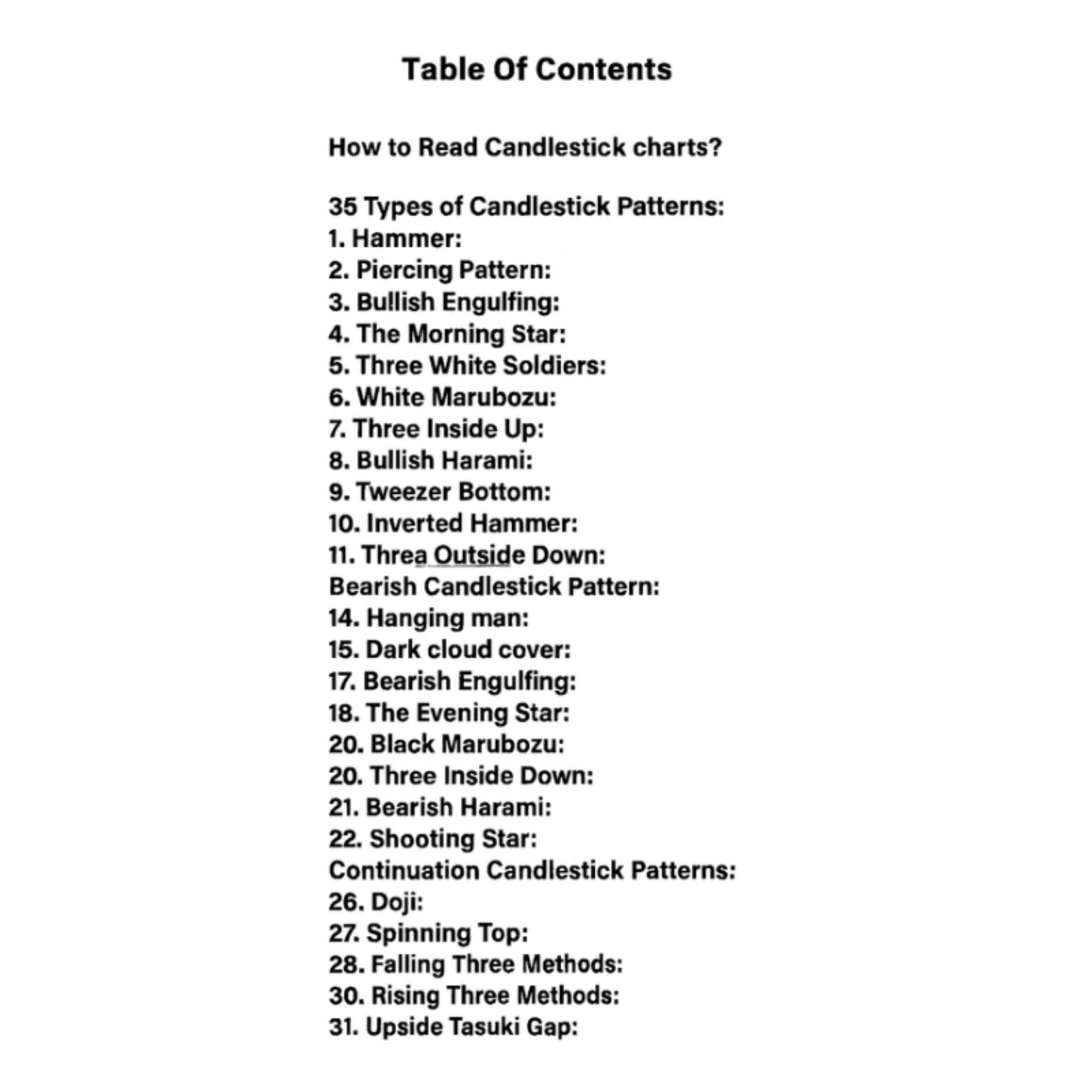 Candlestick Chart Patterns Guide to Trading for Beginners - Etsy
