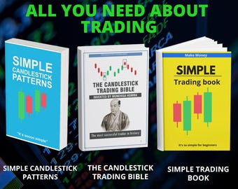 Paquete de libros sobre trading: Guía sencilla para operar, La Biblia del trading con velas japonesas.