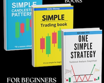 Paket med handelsböcker – Enkel handelsguide, en enkel strategi, ljusstakemönster.
