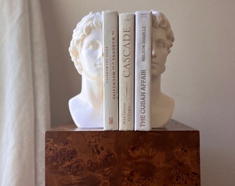 10 inch Bookend Bust Alexander the Great, Bookstop Statue of Alexander the Great, Ornate Bookshelf Decor, Greek God, Roman Home Decoration