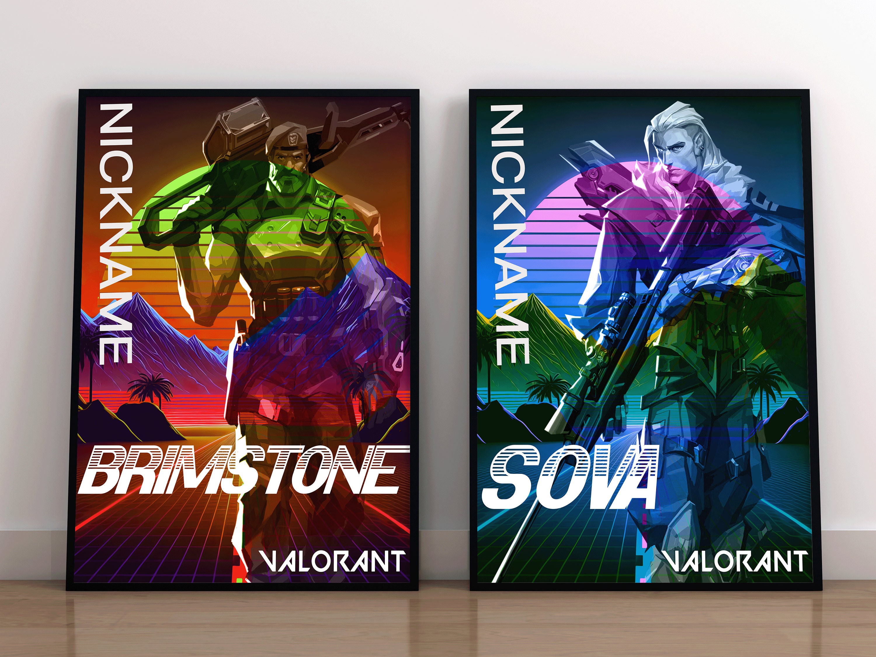 Custom Valorant Poster Valorant Retro Poster Valorant Game Etsy