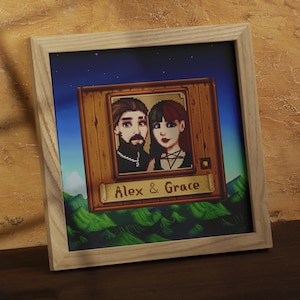 Custom Couple STARDEW VALLEY Portrait, Personalized Couple Stardew