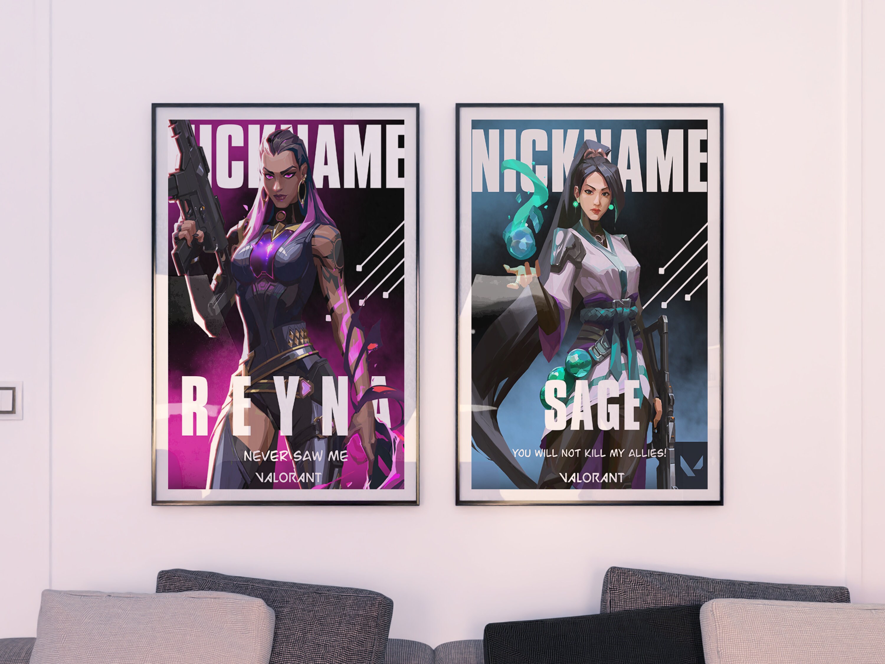 Custom Valorant Poster Valorant Personalized Valorant Game Etsy