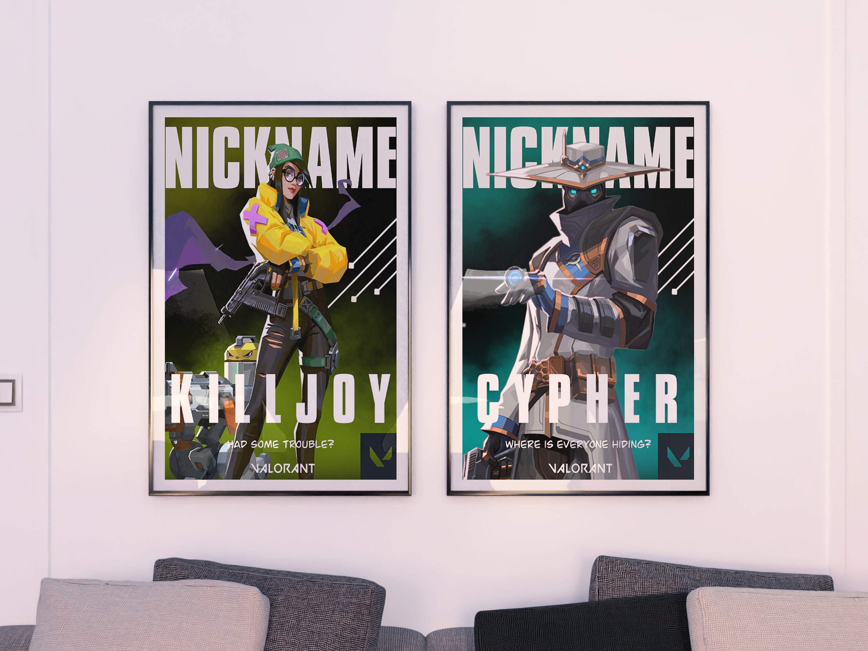 Custom Valorant Poster Valorant Personalized Valorant Game Etsy