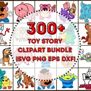 300+ Toy Story Inspired Clipart Bundle | SVG PNG EPS dxf | Buzz Woody Alien Graphics for Cricut & Sublimation | Kids Birthday Designs
