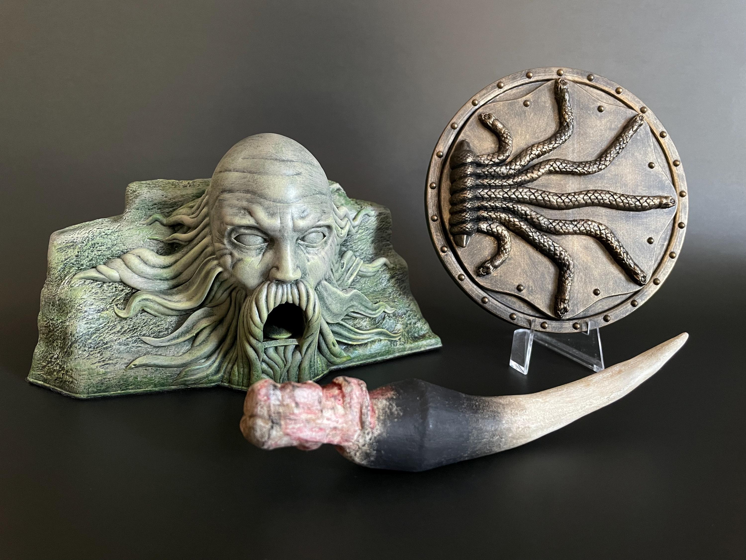 Chamber of Secrets Set (door, Slytherin Statue, Basilisk's Fang